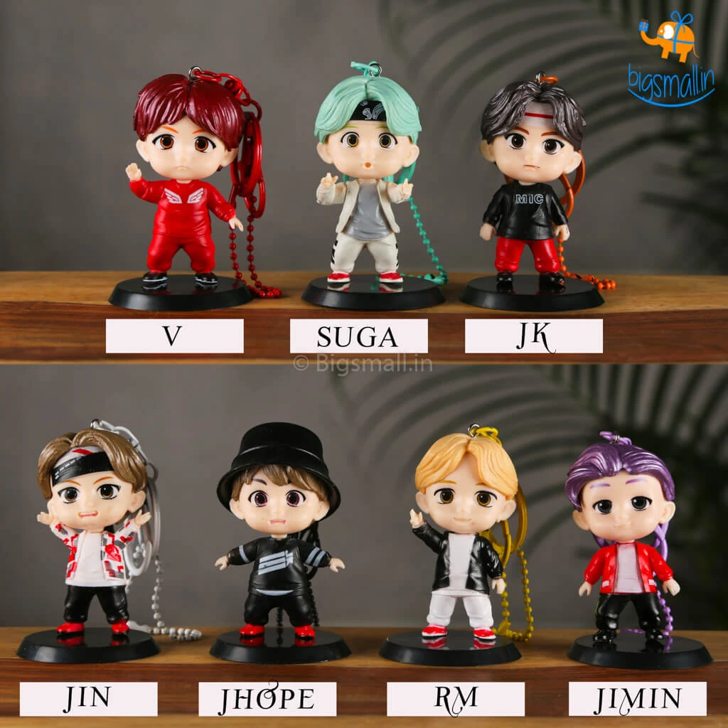 Bigsmall_hmk BTS Action Figure With Keychain - Set Of 7