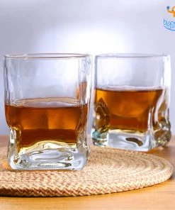 Devnow Corporate Hammered Bottom Whiskey Glasses - Set Of 6