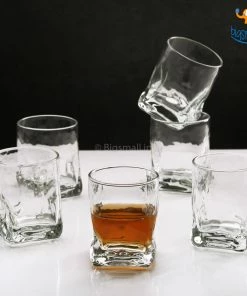 Devnow Corporate Hammered Bottom Whiskey Glasses - Set Of 6