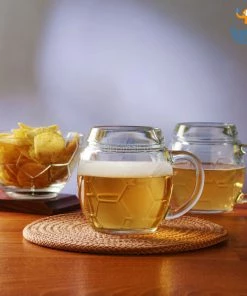 Devnow Father's Day Football Beer Mugs And Bowl Set - 3 Pcs