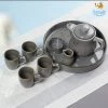Devnow Dusted Stone Grey Tea Set - Set Of 8