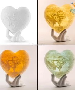 Isagon Father's Day Personalized Heart Shape Lamp - COD Not Available