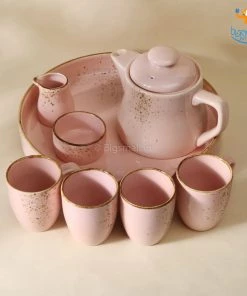 Devnow Dusted Blush Pink Tea Set - Set Of 8 All Of It