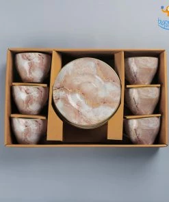 Devnow All Of It Textured Tea Cup & Saucer Set - Set Of 6