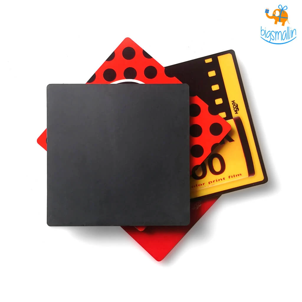 Mooch Design Studio All Of It Retro Print Coaster - Set Of 4