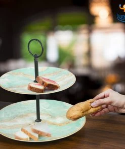 Devnow 2 Tiered Abstract Design Dessert Stand