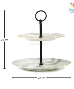 Devnow 2 Tiered Abstract Design Dessert Stand