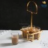 Devnow Cutting Chai Glasses With Holder - Set Of 4