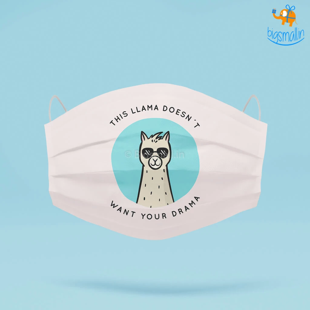 SoxyToes All Of It Llama Wants No Drama Cotton Mask With Filter