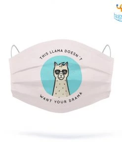 SoxyToes All Of It Llama Wants No Drama Cotton Mask With Filter