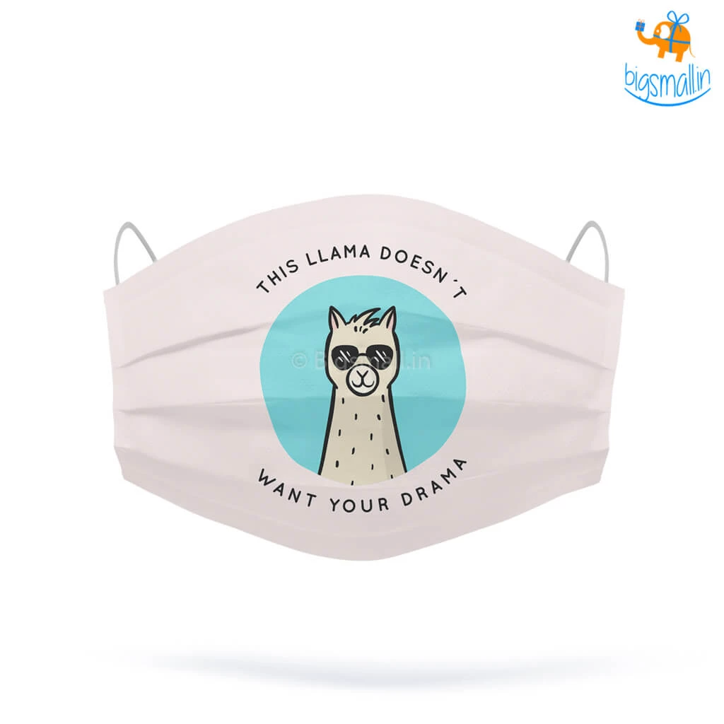 SoxyToes All Of It Llama Wants No Drama Cotton Mask With Filter