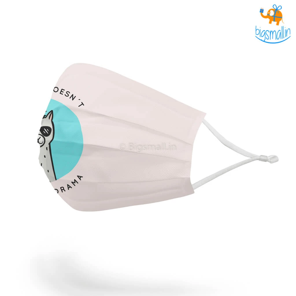 SoxyToes All Of It Llama Wants No Drama Cotton Mask With Filter