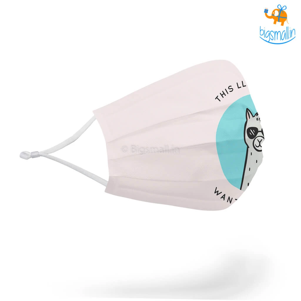 SoxyToes All Of It Llama Wants No Drama Cotton Mask With Filter