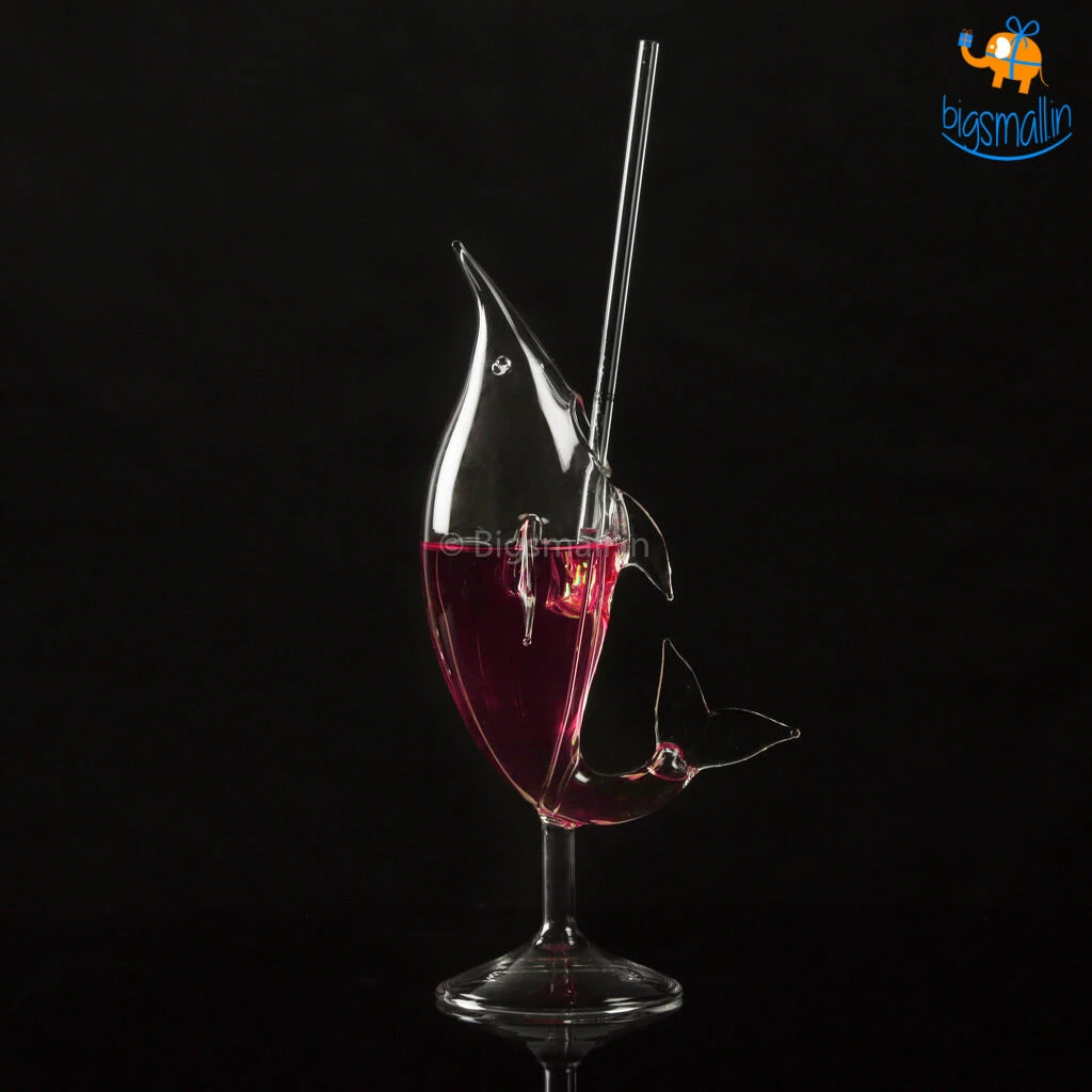 Devnow Dolphin Cocktail Glass With Straw All Of It