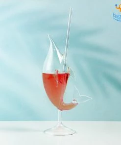 Devnow Dolphin Cocktail Glass With Straw All Of It