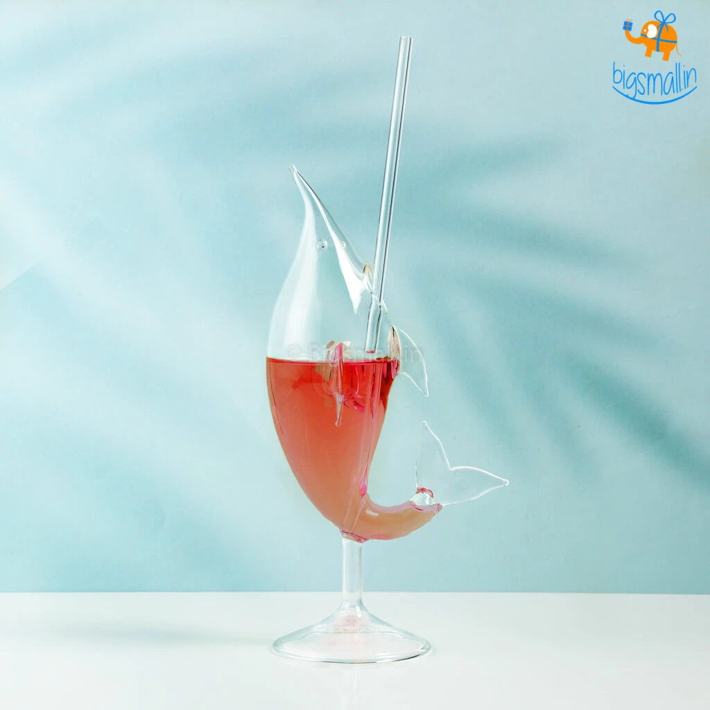 Devnow Dolphin Cocktail Glass With Straw All Of It