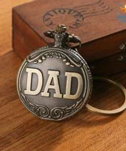 AmyLi Vintage Dad Pocket Watch Keychain