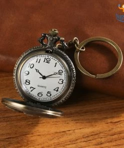 AmyLi Vintage Dad Pocket Watch Keychain
