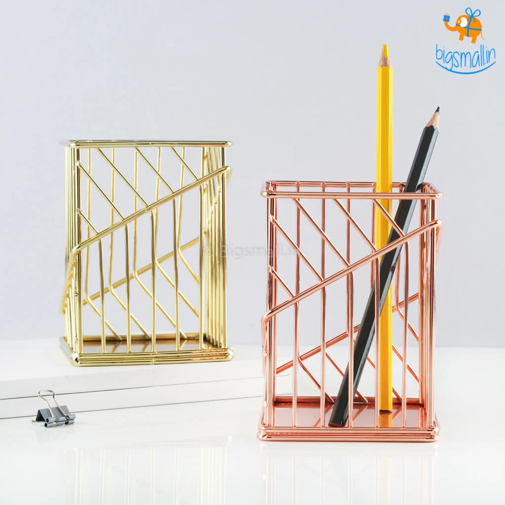 Artnery Minimal Metallic Desk Organizer