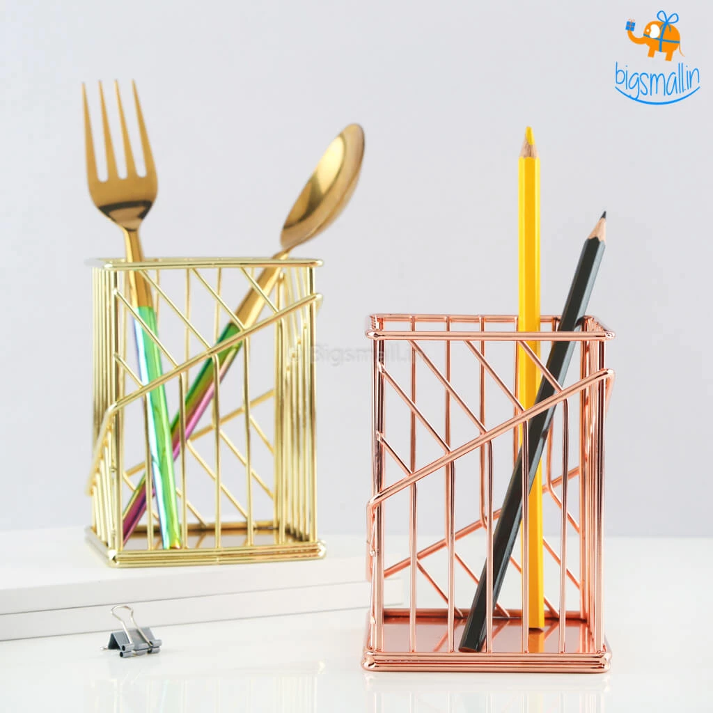 Artnery Minimal Metallic Desk Organizer