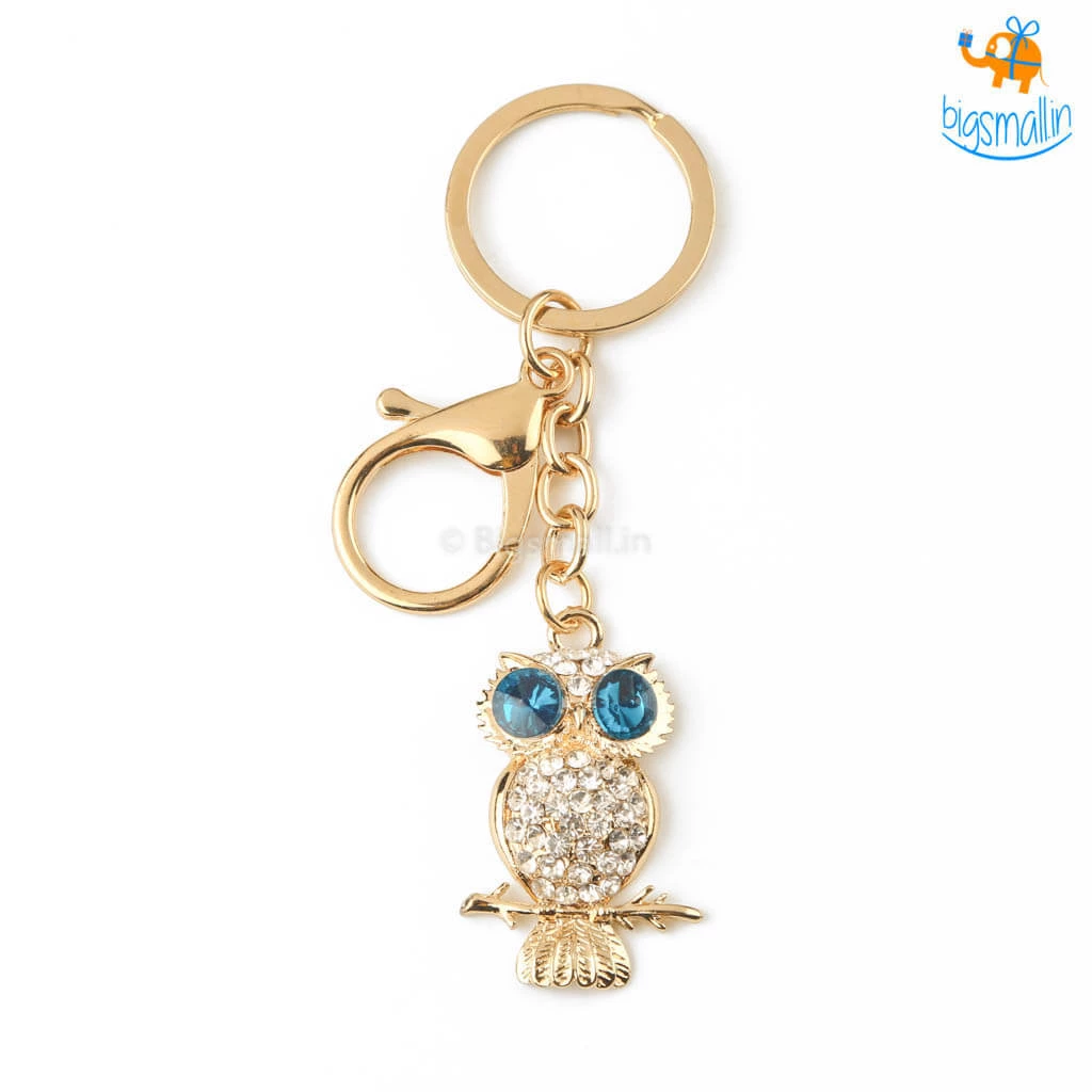 Bigsmall_hmk All Of It Owl Metallic Keychain