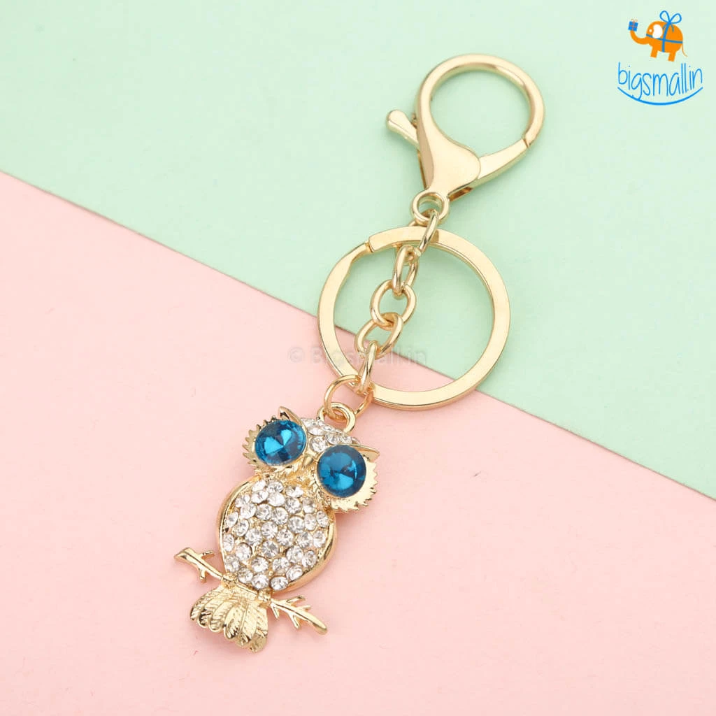 Bigsmall_hmk All Of It Owl Metallic Keychain