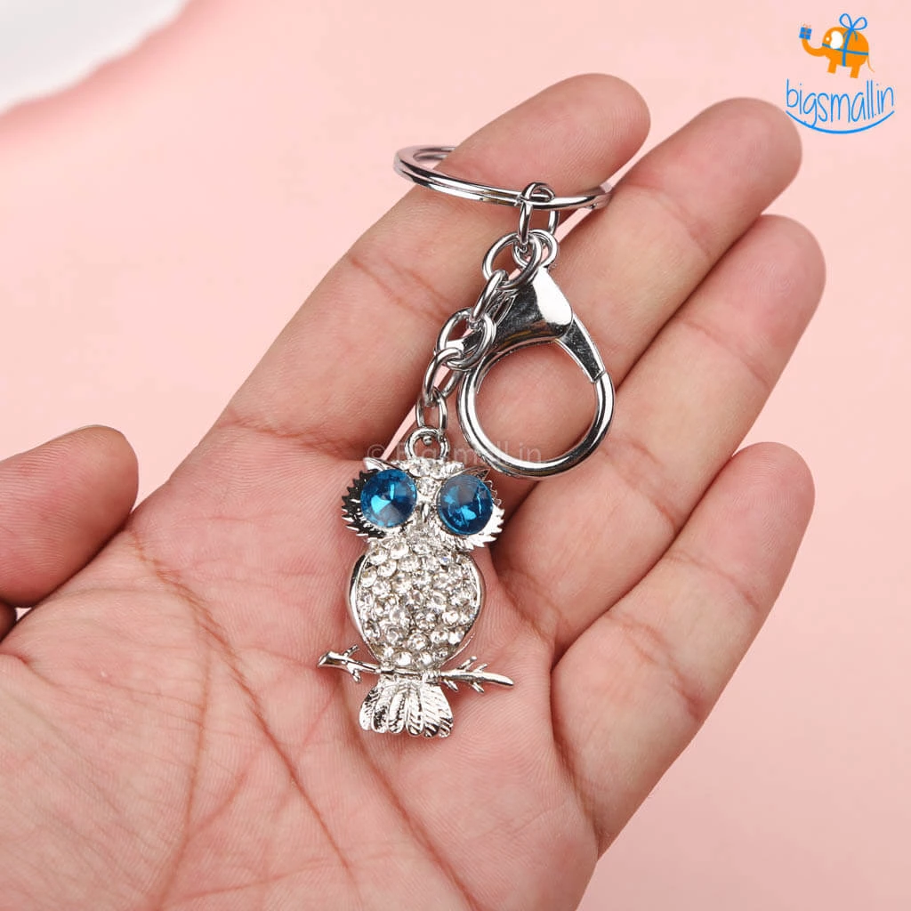 Bigsmall_hmk All Of It Owl Metallic Keychain