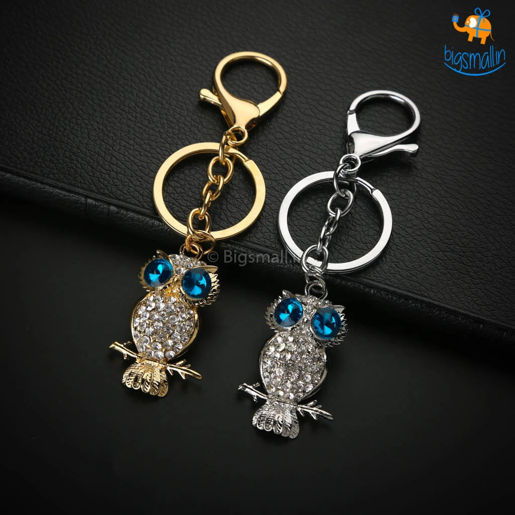 Bigsmall_hmk All Of It Owl Metallic Keychain
