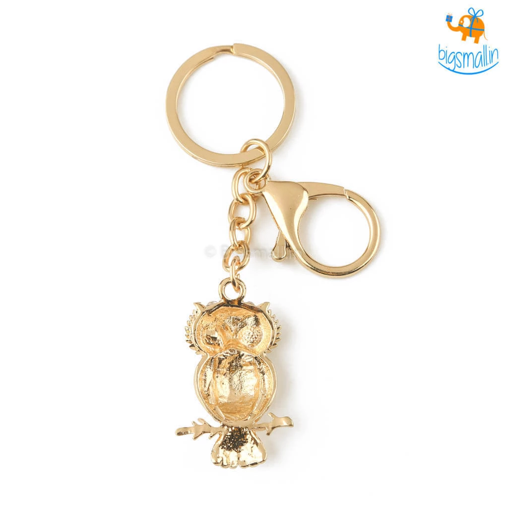 Bigsmall_hmk All Of It Owl Metallic Keychain