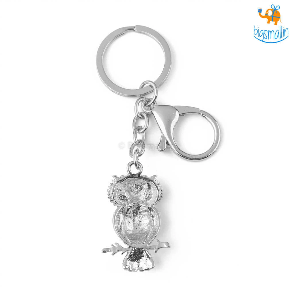 Bigsmall_hmk All Of It Owl Metallic Keychain