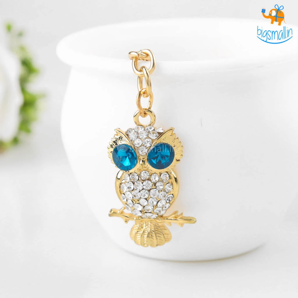 Bigsmall_hmk All Of It Owl Metallic Keychain