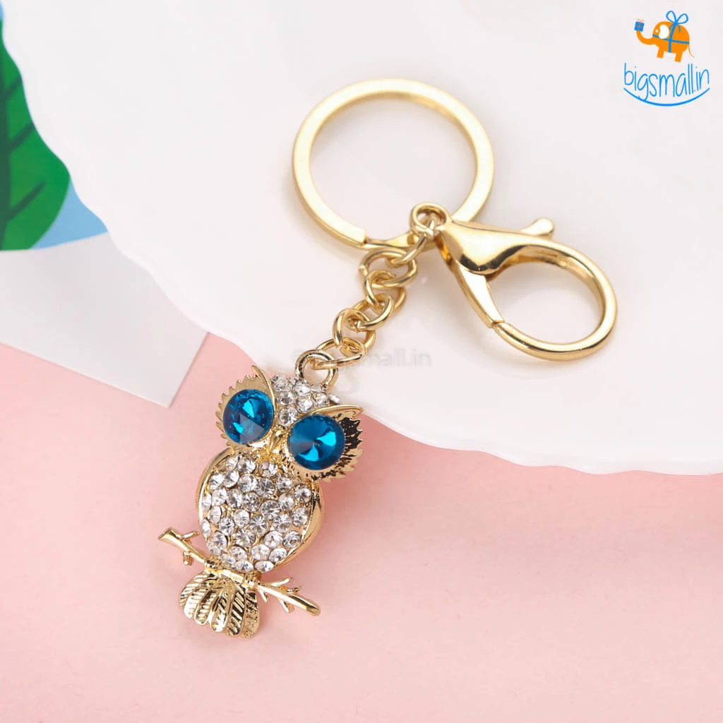 Bigsmall_hmk All Of It Owl Metallic Keychain