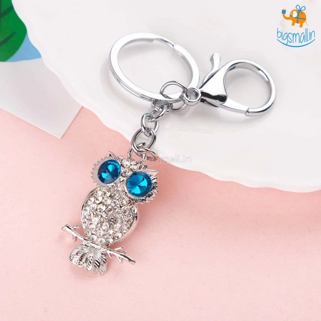 Bigsmall_hmk All Of It Owl Metallic Keychain