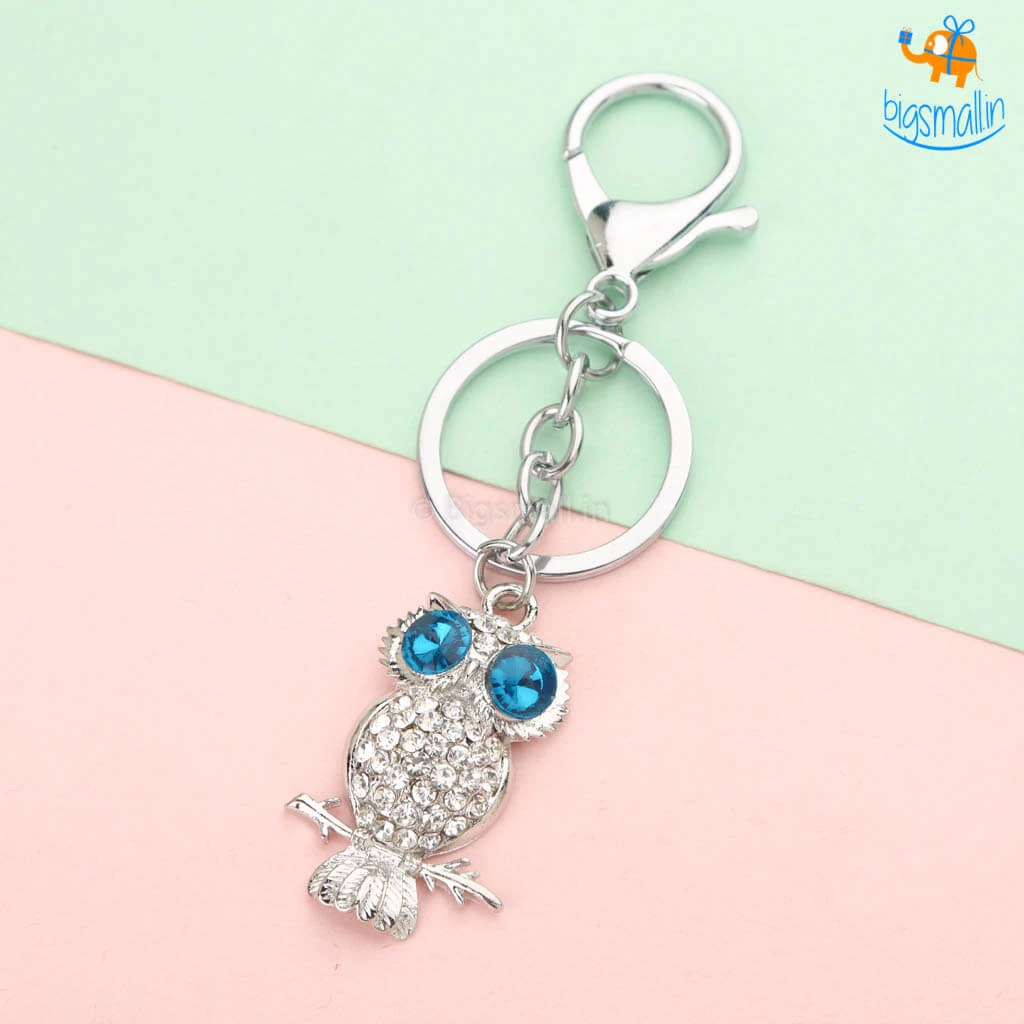 Bigsmall_hmk All Of It Owl Metallic Keychain