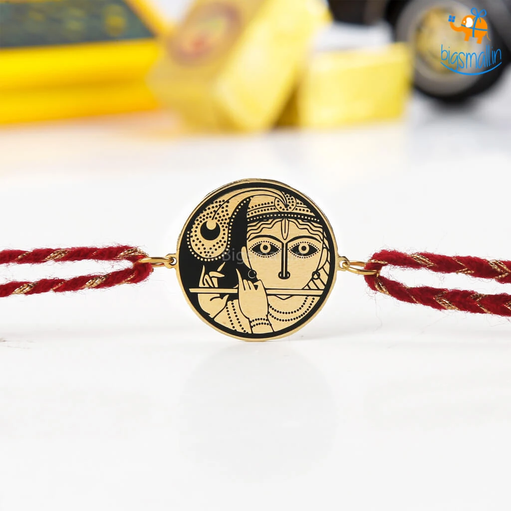 Bigsmall_piu Krishna Metallic Rakhi