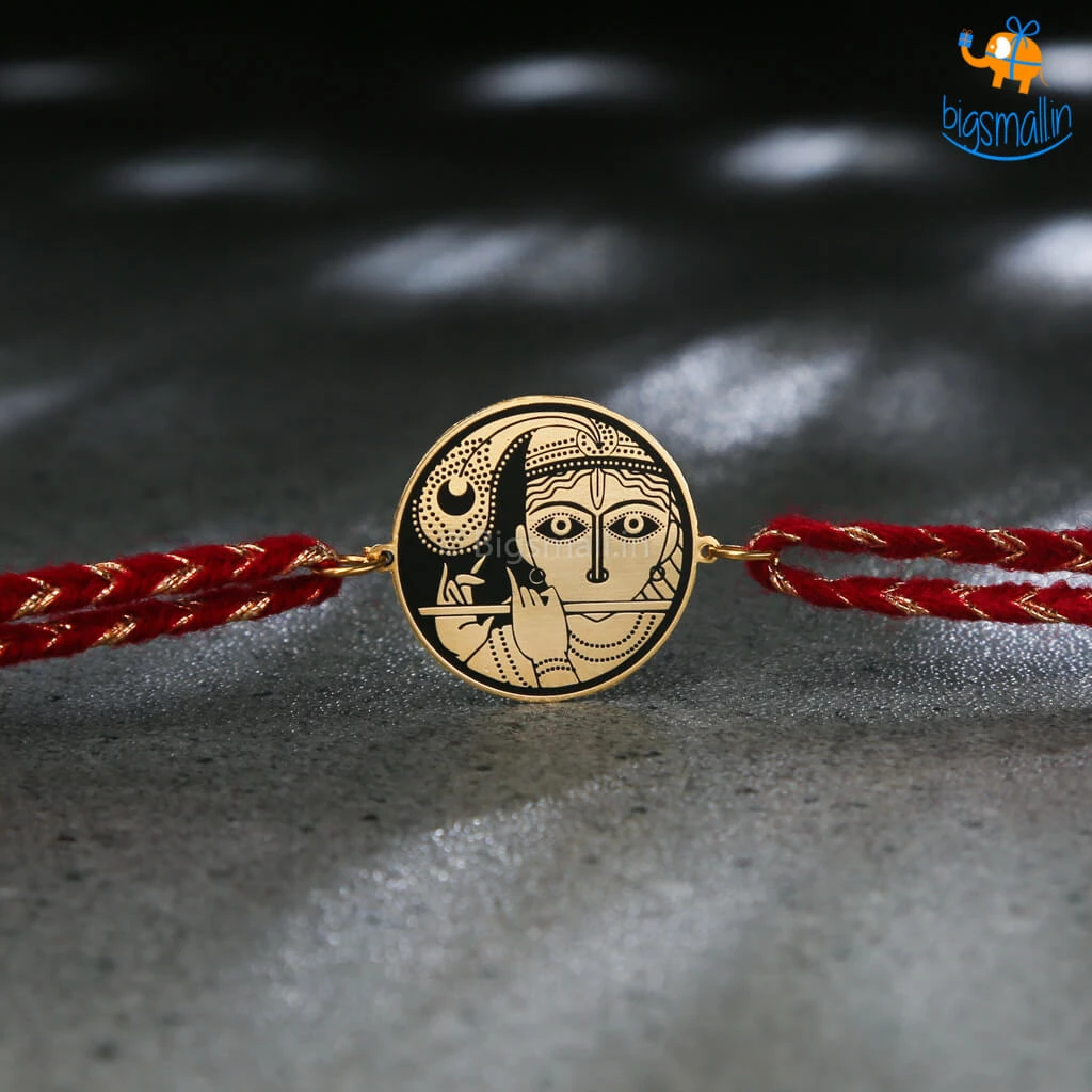 Bigsmall_piu Krishna Metallic Rakhi