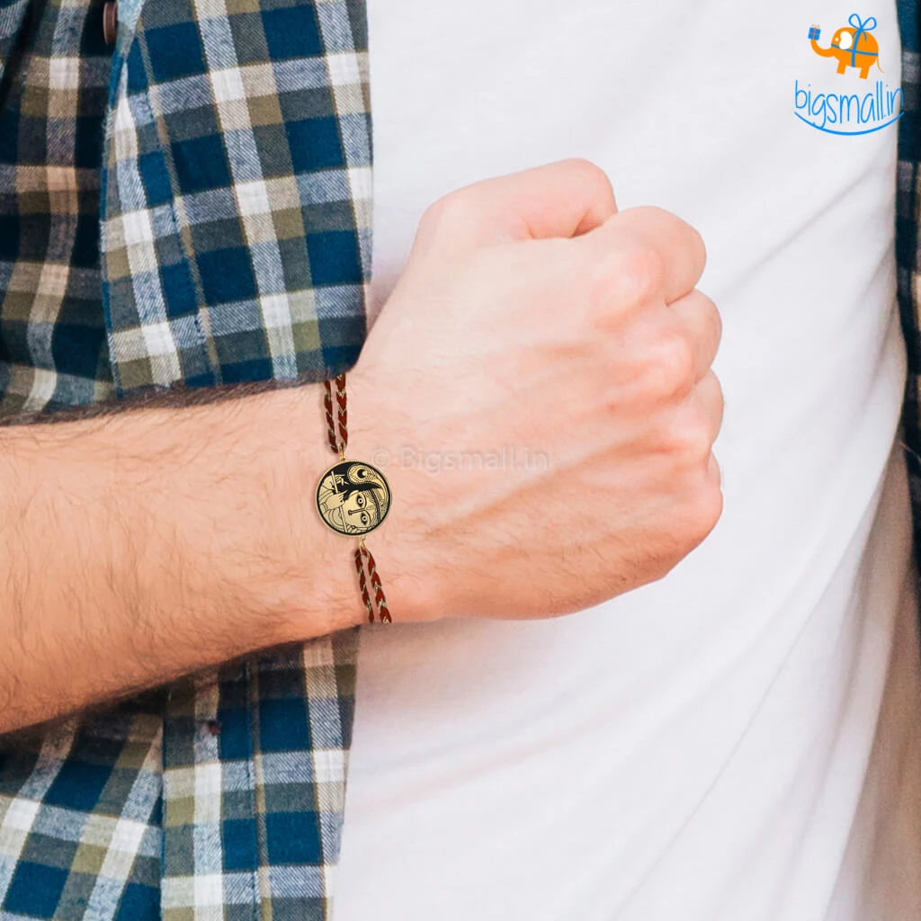 Bigsmall_piu Krishna Metallic Rakhi