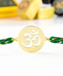 Bigsmall_piu Om Metallic Rakhi