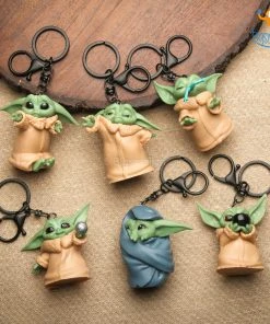 Big Daddy All Of It Mini Baby Yoda Figurine Keychains - Set Of 6