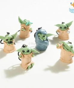 Big Daddy All Of It Mini Baby Yoda Figurine Keychains - Set Of 6