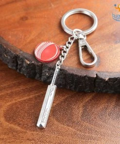 Bigsmall_piu Father's Day Cricket Mini Bat Metallic Keychain