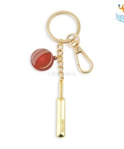 Bigsmall_piu Father's Day Cricket Mini Bat Metallic Keychain