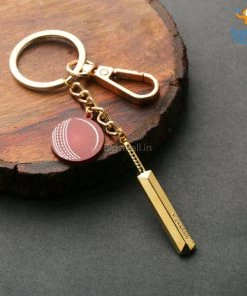 Bigsmall_piu Father's Day Cricket Mini Bat Metallic Keychain