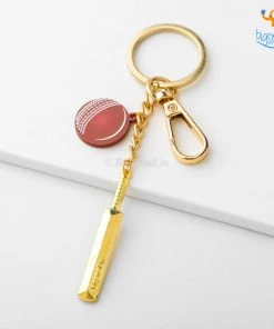 Bigsmall_piu Father's Day Cricket Mini Bat Metallic Keychain