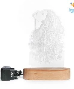 India Vibes Girl Portrait Hologram Lamp Father's Day