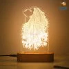 India Vibes Girl Portrait Hologram Lamp Father's Day