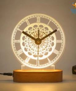 India Vibes Analog Clock Hologram Lamp