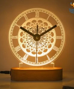 India Vibes Analog Clock Hologram Lamp