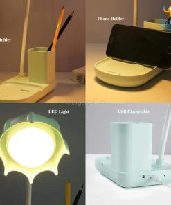 Bigsmall_hmk Pastel Desk Lamp With Pen & Phone Holder