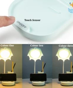 Bigsmall_hmk Pastel Desk Lamp With Pen & Phone Holder